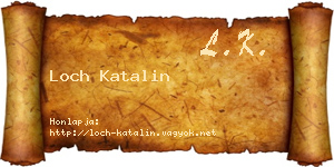 Loch Katalin névjegykártya