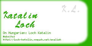 katalin loch business card